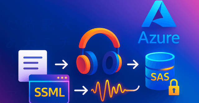 Convierte texto a audio con Azure Speech y almacenamiento en la nube